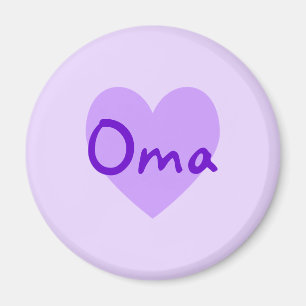 Aimant Oma en violet