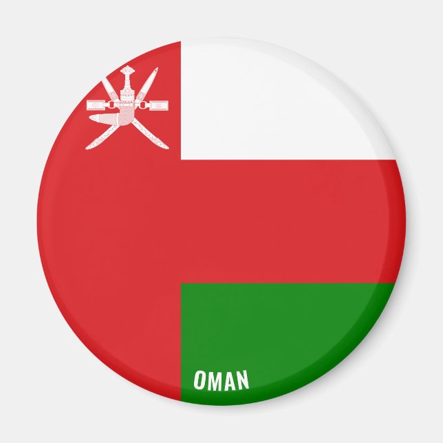 Aimant Oman Drapeau charmant magnétique patriotique (Devant)