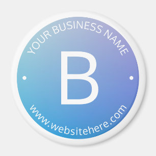 Aimant Ombre de fond bleu et violet avec texte modifiable