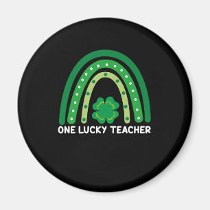 Aimant One Lucky Teacher Irish Rainbow St Patrick’s Day 