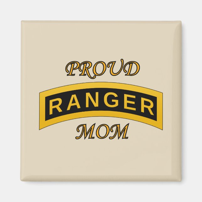Aimant Onglet de l'école des Rangers de l'Armée - Fier ma (Devant)