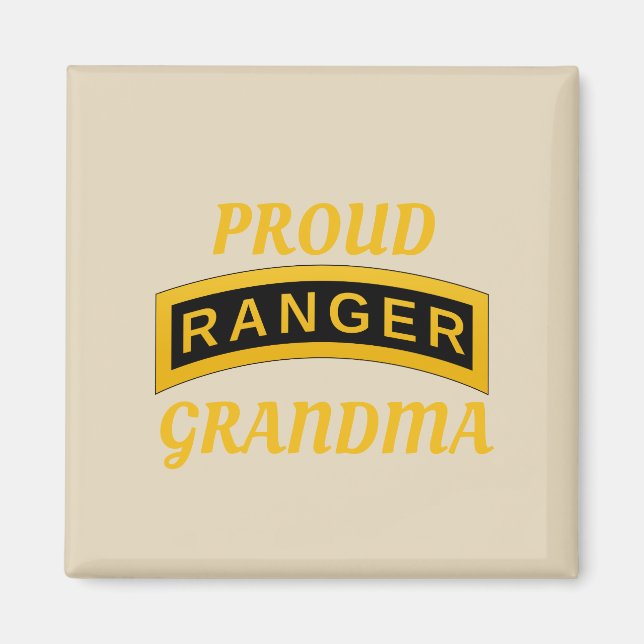 Aimant Onglet de l'école des Rangers de l'Armée - Grand-m (Devant)