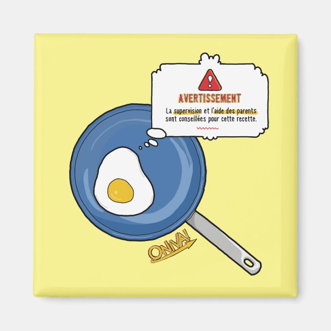 Aimant ONIVA ! Oeuf (Devant)