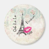 Ooh La La Paris Tour Eiffel sur Motif Vintage
