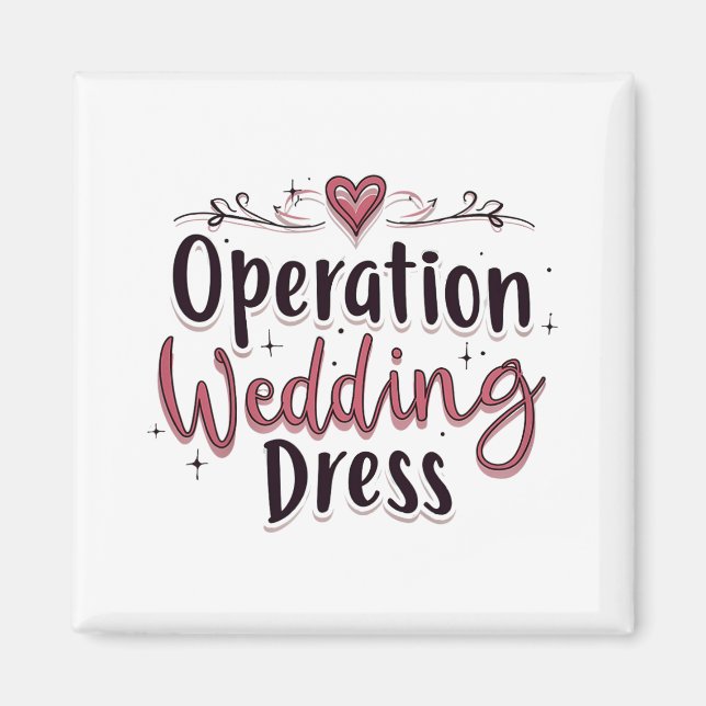 Aimant Opération Mariage Robe drôle Mariée Bachelorette P (Devant)