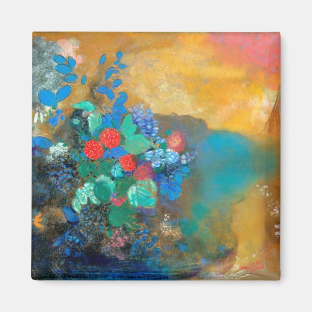 Aimant Ophélie parmi les Fleurs, Redon (Devant)