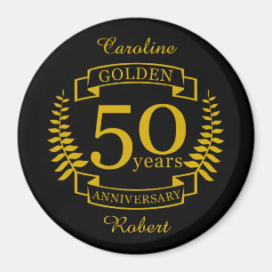 Aimant OR 50 ans Anniversaire Mariage 50 ans tous