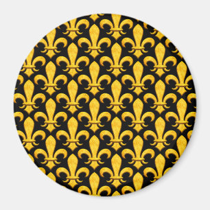 Aimant Or en pierre Fleur de lis de Faux