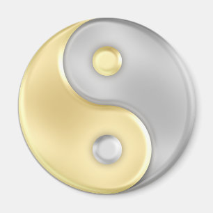 Aimant Or et argent Yin et Yang