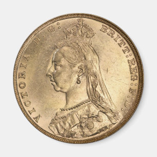 Aimant OR SOUVERAIN. Reine Victoria.