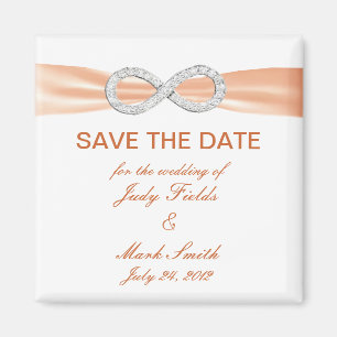 Aimant Orange Diamond Infinity Enregistrer l'aimant Date