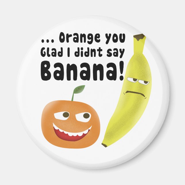 Aimant Orange, vous êtes content (Devant)