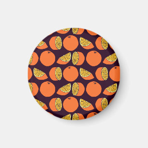 Aimant Oranges sans couture motif, texture vintage.