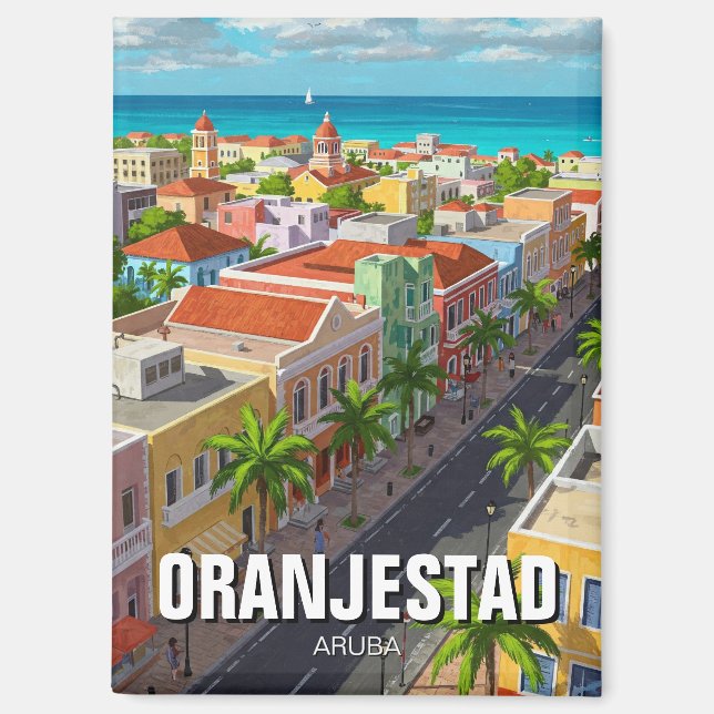 Aimant Oranjestad Aruba Travel (Recto)