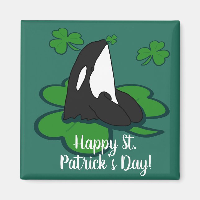 Aimant Orca Killer Whale St Patrick’s Day (Devant)