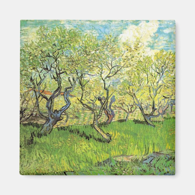Aimant Orchard à Blossom par Vincent van Gogh (Devant)