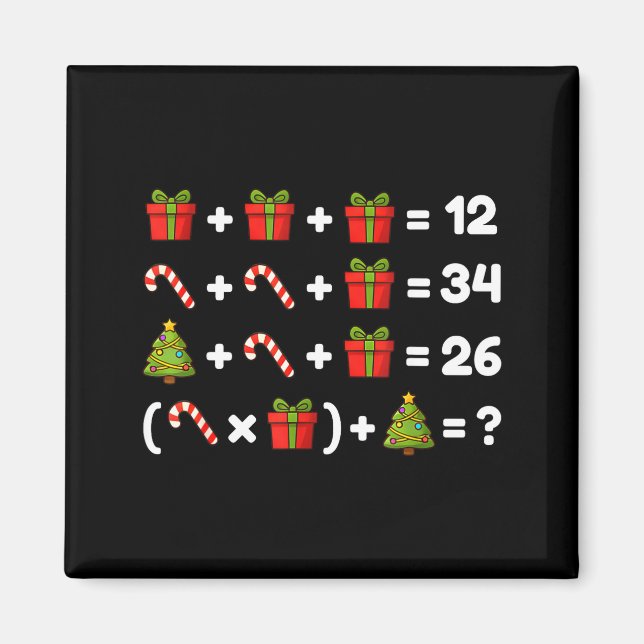 Aimant Order Of Operations Quiz Christmas Math Teacher 67 (Devant)