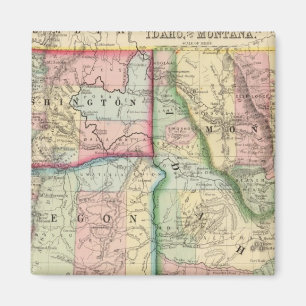 Aimant Ore, Lavage, Idaho, Carte du Mont par Mitchell