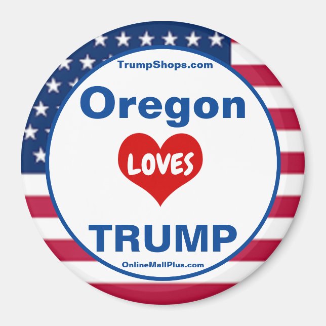 Aimant Oregon ADORE TRUMP Réfrigérateur Patriotique (Devant)