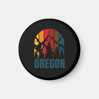 Aimant Oregon Mountains Retro Vintage