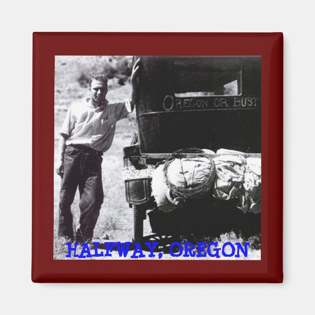 AIMANT OREGON OU POUSSIÈRE ~ IMAGE DE DÉBUT DE VOYAGE ROU (Devant)