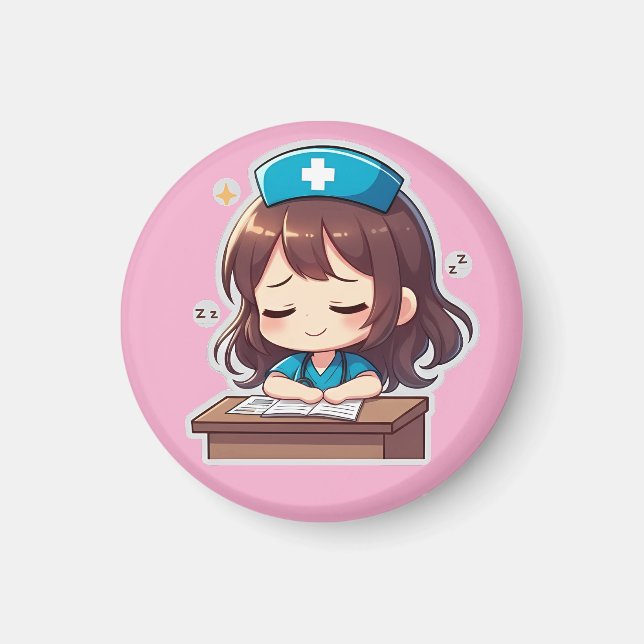 Aimant Original Chibi Nurse - A little Exhaustion (Devant)