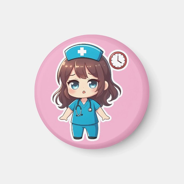 Aimant Original Chibi Nurse - Racing Against Time (Devant)