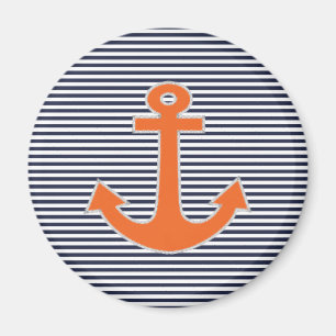 Aimant Original Embroidery Anchor Capitaine Nautical