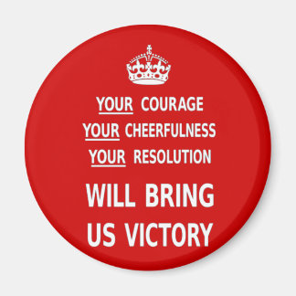 Aimant Original Rouge Votre Courage Nous Apportera Victoi