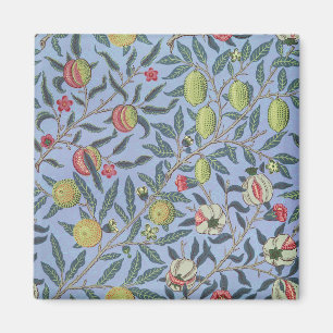 Aimant Ornement Bleu Grenade Fruit William Morris