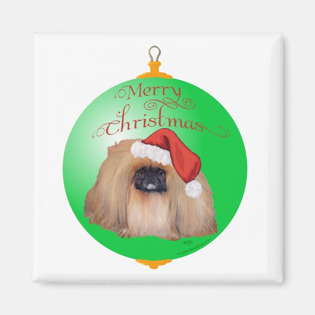 Aimant Ornement de Noël Pékinois (Devant)
