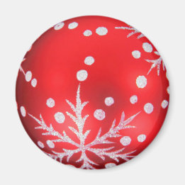 Aimant Ornement de Noël rouge