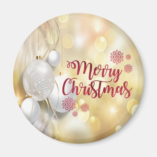 Aimant Ornements de Noël, Joyeux Noël (Devant)