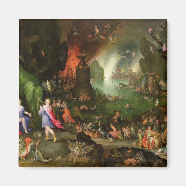 Aimant Orphée avec une harpe Jouer à Pluton (Devant)