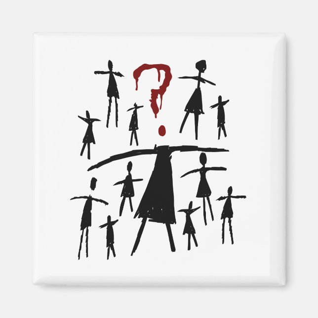 Aimant Orphelin noir | Helena - Croquis sur le clone (Devant)