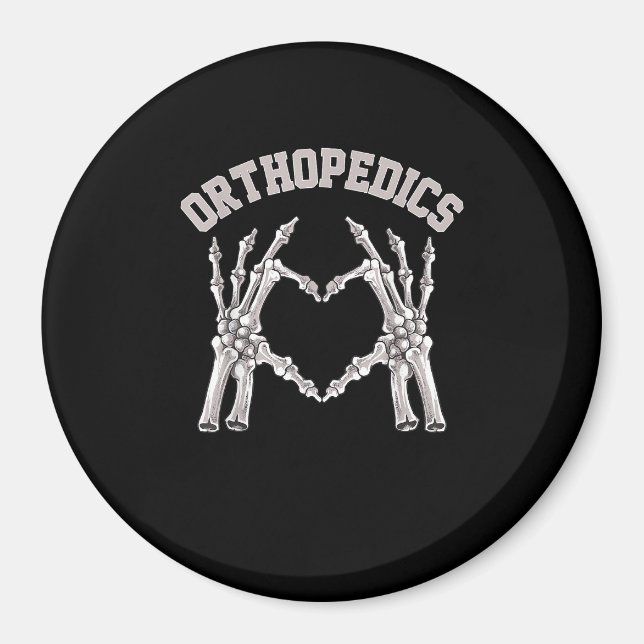 Aimant Orthopédie Squelette Coeur main Ortho Infirmière R (Devant)