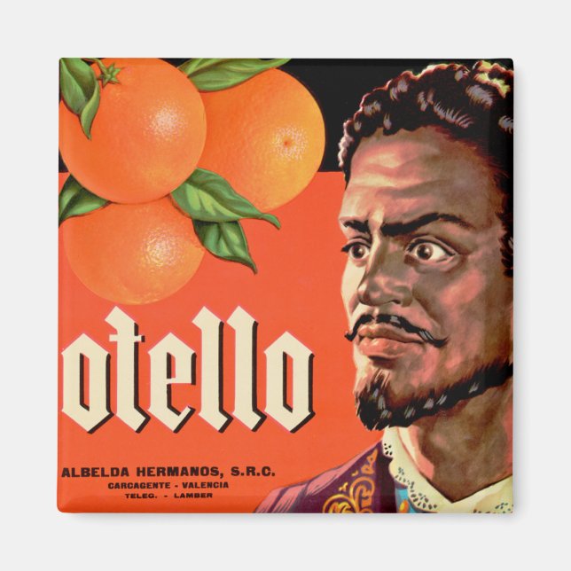 Aimant Otello Orange Étiquette (Devant)