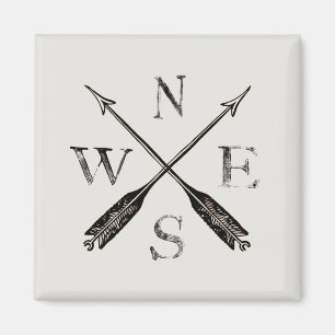 Aimant Ouest du sud-est rustique vintage de nord de