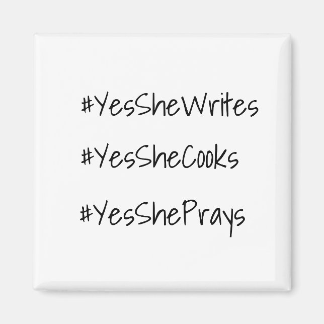 Aimant Oui Elle Peut Hashtag Appréciation (Devant)