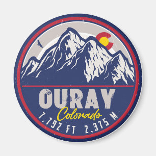 Aimant Ouray Colorado Drapeau Camping Randonnées Souvenir