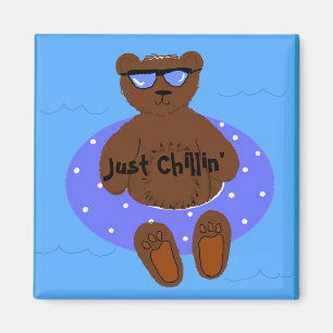 Aimant Ours Chaleureux Dans Un Tube Intérieur