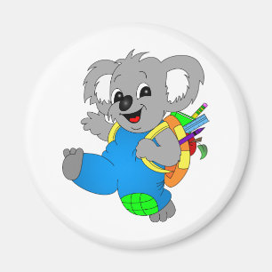Aimant Ours de Koala avec sac à dos