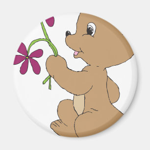Aimant Ours doux Art main tiré bébé Ours Brown Art