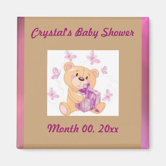 Aimant Ours en peluche avec cadeau Save the Date baby sho