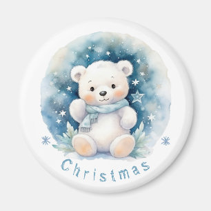 Aimant Ours en peluche et Noël