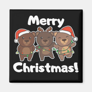 Aimant Ours Noël Animaux Ours Joyeux Magne de Noël