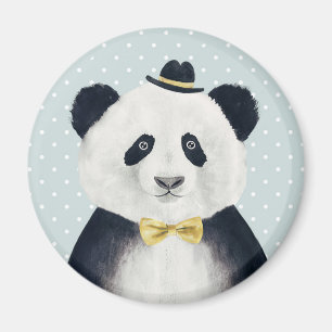 Aimant Ours panda d'aquarelle