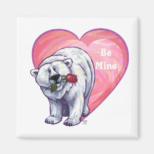 Aimant Ours polaire Saint Valentin