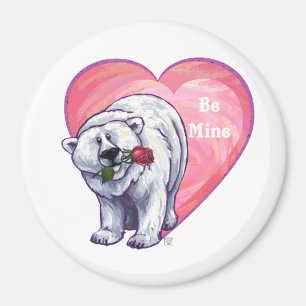 Aimant Ours polaire Saint Valentin