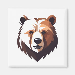 Aimant Ours Vector Art Animal Moderne Ville Urbaine Graph